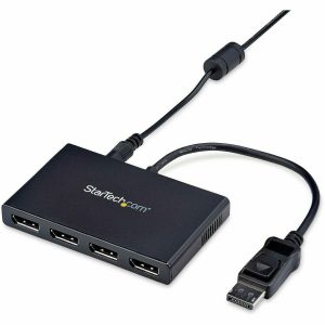 StarTech.com 4-Port DisplayPort 1.2 Splitter, DisplayPort to 4x DP Multi-Monitor Adapter, Quad 1080p 60Hz Computer MST Hub, Windows Only