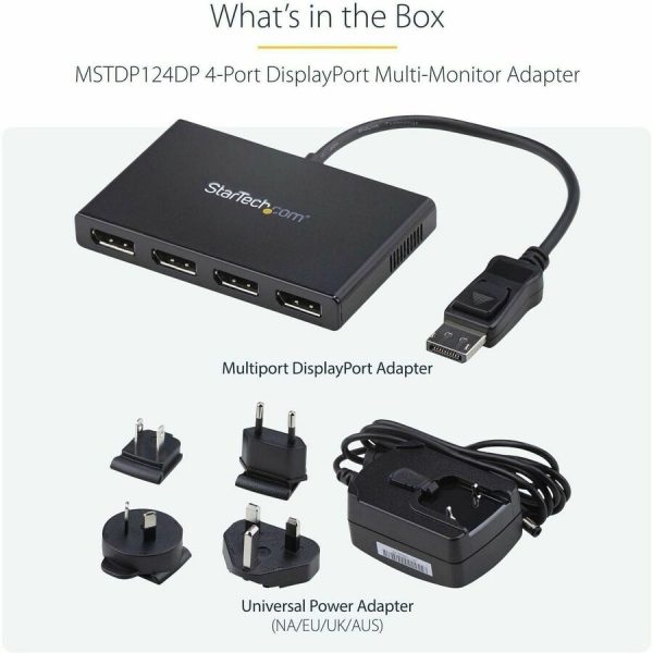 StarTech.com 4-Port DisplayPort 1.2 Splitter, DisplayPort to 4x DP Multi-Monitor Adapter, Quad 1080p 60Hz Computer MST Hub, Windows Only - Image 7