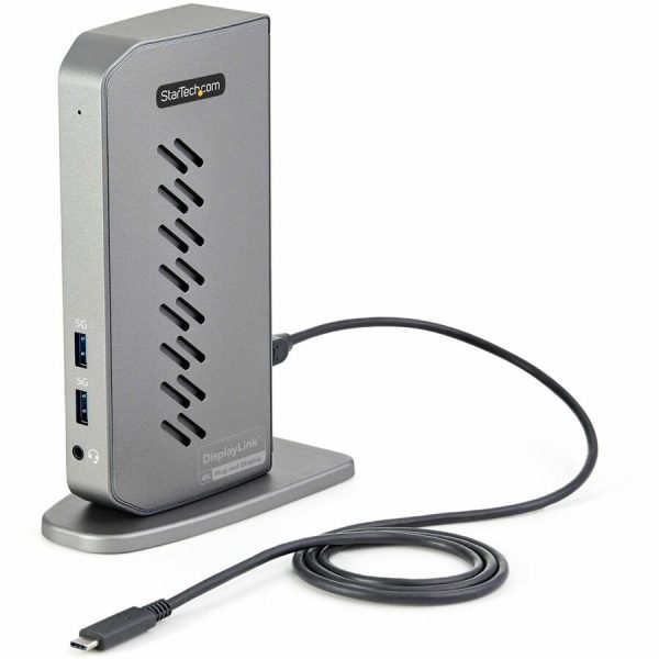 StarTech.com USB-C USB-A Dock - Hybrid Universal USB 3.0 Laptop Docking Station - Dual Monitor 4K 60Hz HDMI/DisplayPort - 6xUSB Type-A/GbE - Image 3
