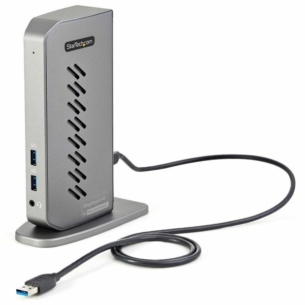 StarTech.com USB-C USB-A Dock - Hybrid Universal USB 3.0 Laptop Docking Station - Dual Monitor 4K 60Hz HDMI/DisplayPort - 6xUSB Type-A/GbE - Image 4