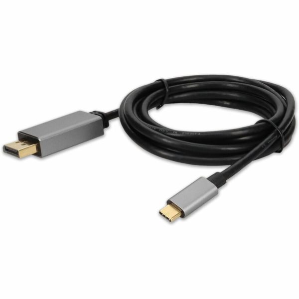 AddOn 6ft USB-C Male to DisplayPort Male Adapter Cable with Aluminum Housing