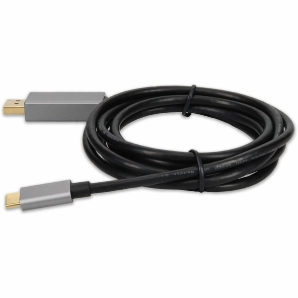 AddOn 6ft USB-C Male to DisplayPort Male Adapter Cable with Aluminum Housing - Image 2