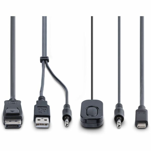StarTech.com 2-Port Hybrid USB-C DisplayPort Cable KVM Switch, 4K 60Hz, Compact KVM with 6ft/1.8m USB-A & 4ft/1.2m USB-C Integrated Cables - Image 5