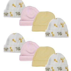 Baby Girls Caps (pack Of 8) Nc_0380