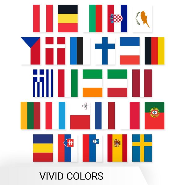 G128 European Union EU Bunting Banner | Flag 8.2 x 5.5 Inch, Full String 27 Feet | Printed 150D Polyester, Decorations For Bar, School, Festival Events Celebration - Image 8