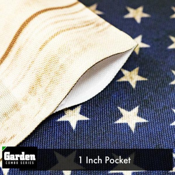 G128 Combo Pack: Garden Flag Stand Black 36x16 Inch & Garden Flag God Bless America USA Flag Map 12x18 Inch - Image 4