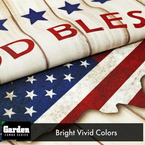 G128 Combo Pack: Garden Flag Stand Black 36x16 Inch & Garden Flag God Bless America USA Flag Map 12x18 Inch - Image 5