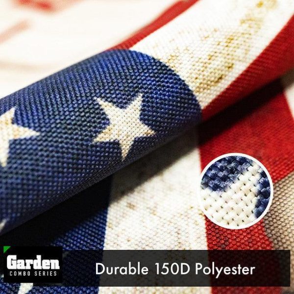G128 Combo Pack: Garden Flag Stand Black 36x16 Inch & Garden Flag God Bless America USA Flag Map 12x18 Inch - Image 6