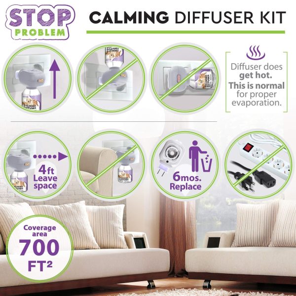 Beloved Pets Cat Calming Diffuser & Pet Anti Anxiety Products   Feline Calm Pheromones Plug in & Cats Stress Relief Comfort Help with Aggression New Zone Pee Fighting with Dogs & Other Behavior - Image 2