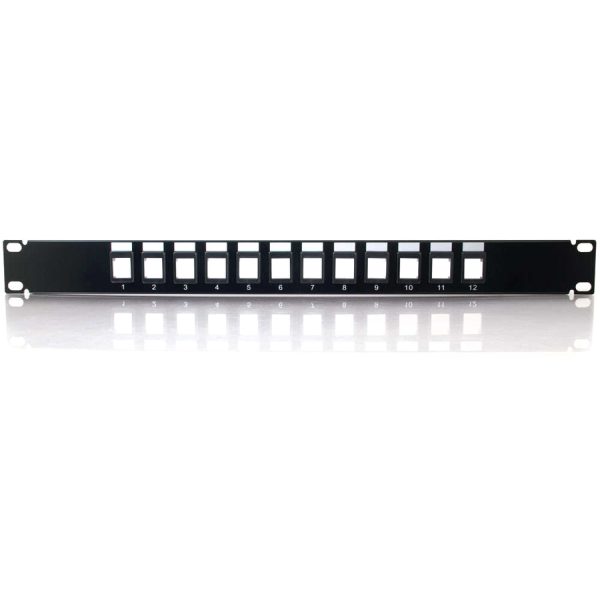 C2G 12-Port Blank Keystone/Multimedia Patch Panel - Image 2