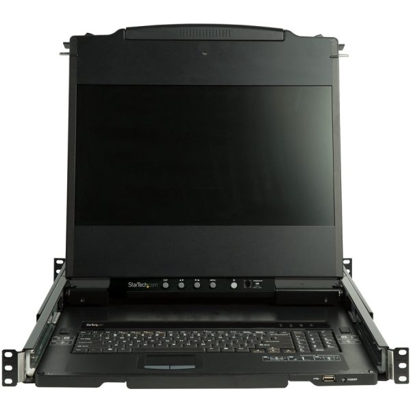 StarTech.com Dual Rail Rackmount KVM Console HD 1080p - DVI/VGA KVM w/17" LCD Monitor - 1U LCD KVM Server Rack Drawer w/Cables USB Support - Image 2