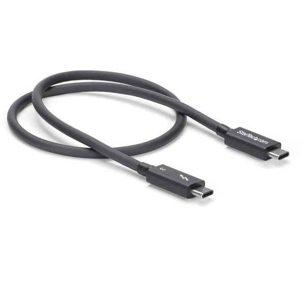 StarTech.com 50cm (1.6ft) Thunderbolt 3 Cable, 40Gbps, 100W PD, 4K/5K Video, Thunderbolt-Certified, Compatible w/ TB4/USB 3.2/DisplayPort - Image 4