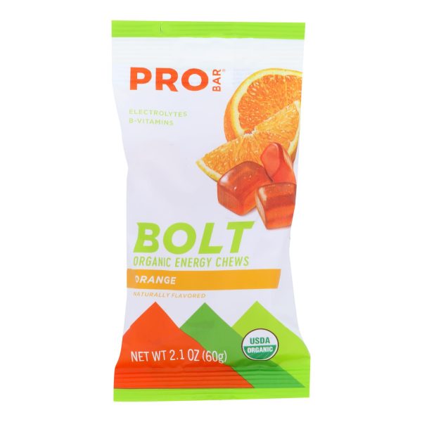 Probar Bolt Energy Chews - Organic Orange - 2.1 oz - Case of 12 - Image 2