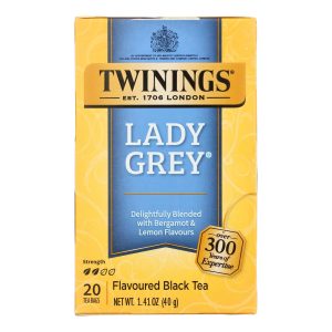 Twinings Tea Black Tea - Lady Grey - Case of 6 - 20 Bags