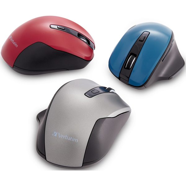 Verbatim Silent Ergonomic Wireless Blue LED Mouse - Graphite - Image 6