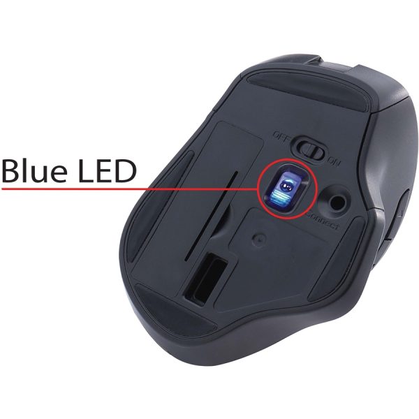 Verbatim Silent Ergonomic Wireless Blue LED Mouse - Graphite - Image 8