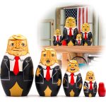 AEVVV Trump Nesting Dolls Set of 5 pcs   Trump Decor   Russian Stacking Dolls Wooden   Trump Gifts   Donald Trump Figurine   Trump Decorations