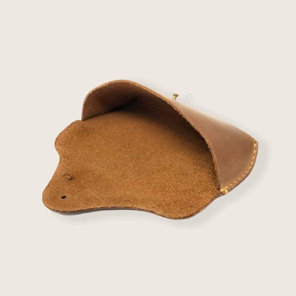 Genuine Leather Eyeglasses & Sunglasses Case with Button Closure - Image 3