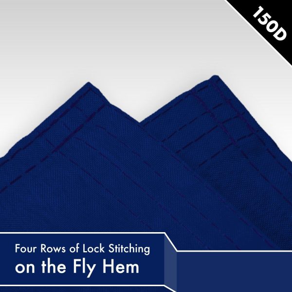 Solid Blue Color Flag 3x5 Ft 5-Pack Printed 150D Polyester By G128 - Image 4