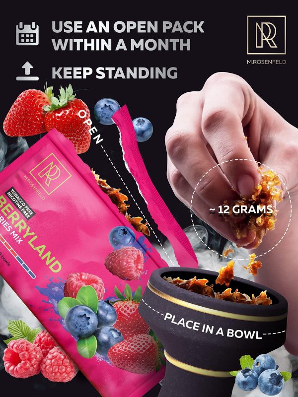 Hookah Shisha Flavors Set   4 x 100g Shisha Hookah Flavors for 30 Hookah Bowls (Mint hookah flavors   Berries Mix   Hookah Flavor Lemon Mango   Double Apple hookah flavor) Pack of 4 - Image 5
