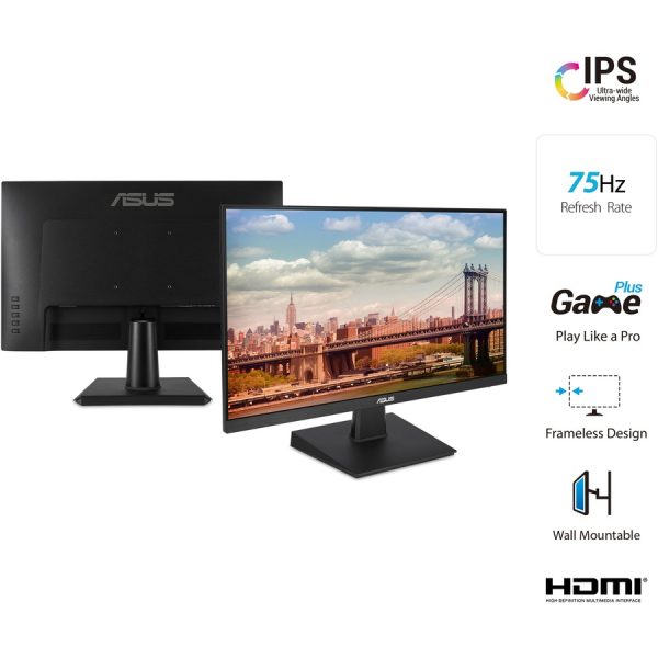Asus VA24EHE 24" Class Full HD Gaming LCD Monitor - 16:9 - Black - Image 2