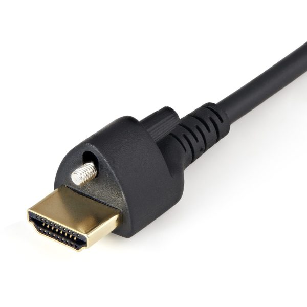 StarTech.com 1m(3ft) HDMI Cable with Locking Screw, 4K 60Hz HDR High Speed HDMI 2.0 Cable with Ethernet, Secure Locking Connector, M/M - Image 2
