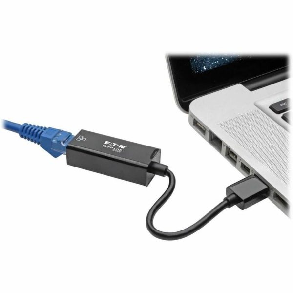 Eaton Tripp Lite Series USB 3.0 to Gigabit Ethernet NIC Network Adapter - 10/100/1000 Mbps, Black - Image 2