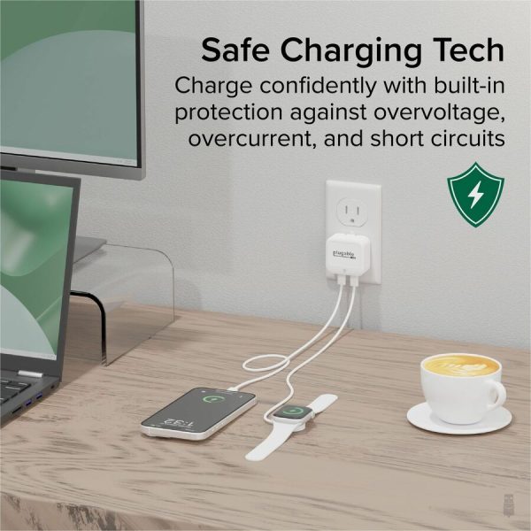 Plugable Dual USB C Charger Block, 40W Foldable 2-Port Fast Charging Flat USB C Wall Charger - Image 5