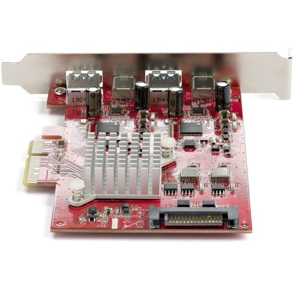 StarTech.com 4-Port USB PCIe Card, 10Gbps USB PCI Express Expansion Card with 2 Controllers, 2x USB-C & 2x USB-A ports (USB 3.2 Gen 2) - Image 5