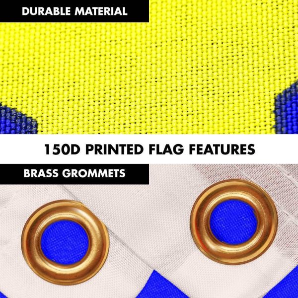 G128 Combo Pack: 6 Ft Tangle Free Spinning Flagpole (Black) & Slovenia Flag 3x5 Ft Printed 150D Polyester, Brass Grommets (Flag Included) Aluminum Flag Pole - Image 4