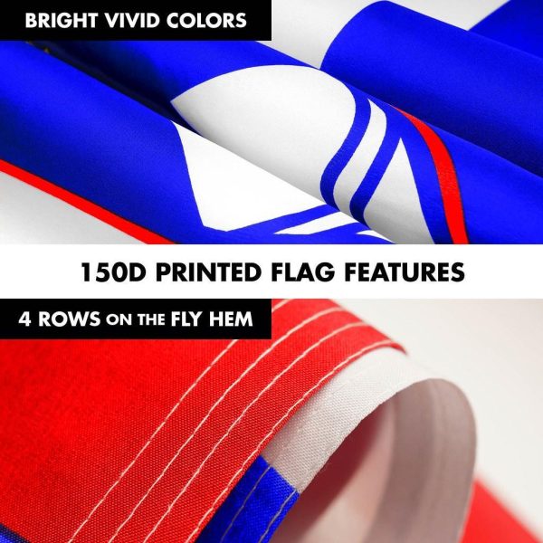G128 Combo Pack: 6 Ft Tangle Free Spinning Flagpole (Black) & Slovenia Flag 3x5 Ft Printed 150D Polyester, Brass Grommets (Flag Included) Aluminum Flag Pole - Image 5