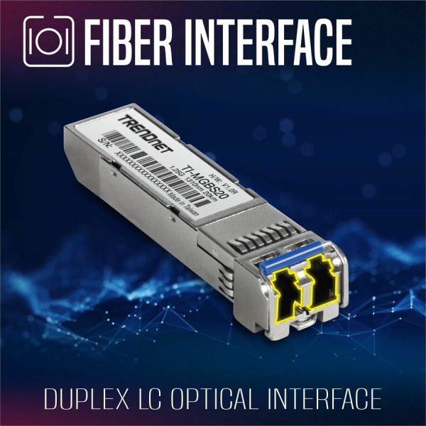 TRENDnet TI-MGBS20, 1000Base-LX Industrial SFP Single- Mode LC Module (20km), Lifetime Protection - Image 8