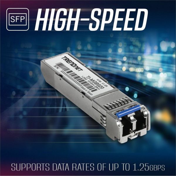 TRENDnet TI-MGBS20, 1000Base-LX Industrial SFP Single- Mode LC Module (20km), Lifetime Protection - Image 9