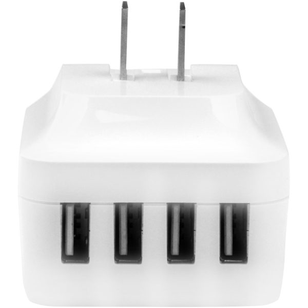 StarTech.com Travel USB Wall Charger â€" 4 Port â€" White â€" Universal Travel Adapter â€" International Power Adapter â€" USB Charger - Image 3