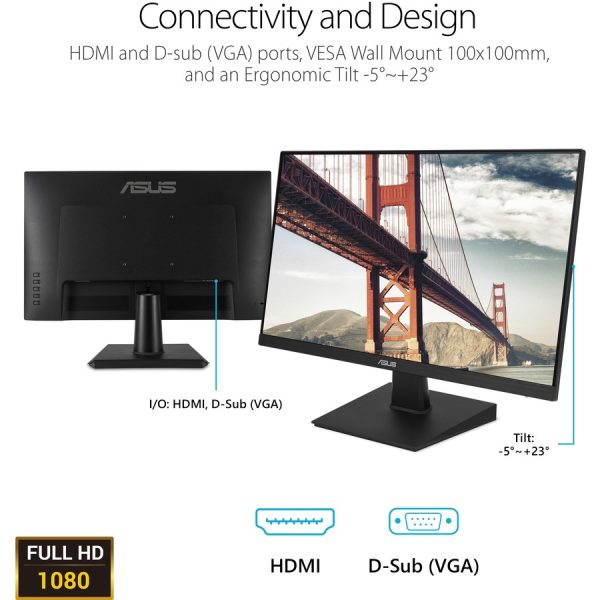Asus VA27EHE 27" Class Full HD Gaming LCD Monitor - 16:9 - Black - Image 7