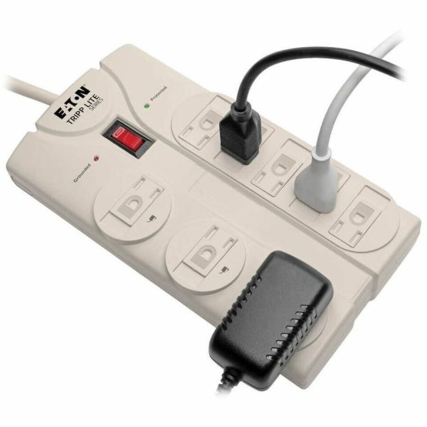 Eaton Tripp Lite Series Protect It! 8-Outlet Surge Protector, 8 ft. Cord with Right-Angle Plug, 1440 Joules, Diagnostic LEDs, Light Gray Housing - Image 5