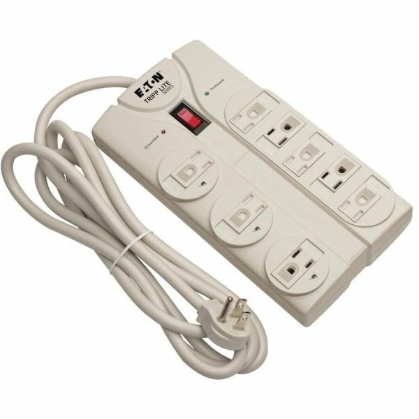 Eaton Tripp Lite Series Protect It! 8-Outlet Surge Protector, 8 ft. Cord with Right-Angle Plug, 1440 Joules, Diagnostic LEDs, Light Gray Housing - Image 8