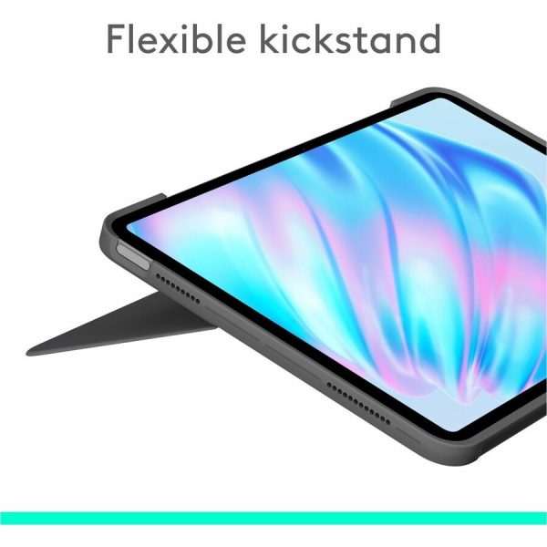 Logitech Combo Touch iPad Air 11-inch (M2), iPad Air (4th & 5th gen - 2020, 2022) Keyboard Case - Detachable backlit keyboard with kickstand - Oxford Grey - Image 2