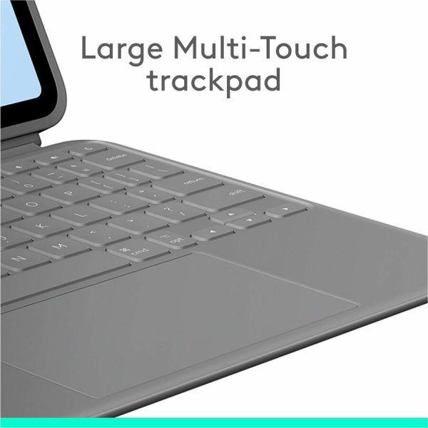 Logitech Combo Touch iPad Air 11-inch (M2), iPad Air (4th & 5th gen - 2020, 2022) Keyboard Case - Detachable backlit keyboard with kickstand - Oxford Grey - Image 4