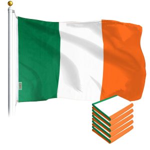 Ireland Irish Flag 3x5 Ft 5-Pack Printed Polyester By G128