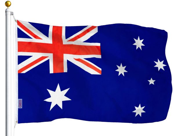 G128 Combo Pack: USA American Flag 3x5 Ft 75D Printed Stars & Australia (Australian) Flag 3x5 Ft 75D Printed - Image 2