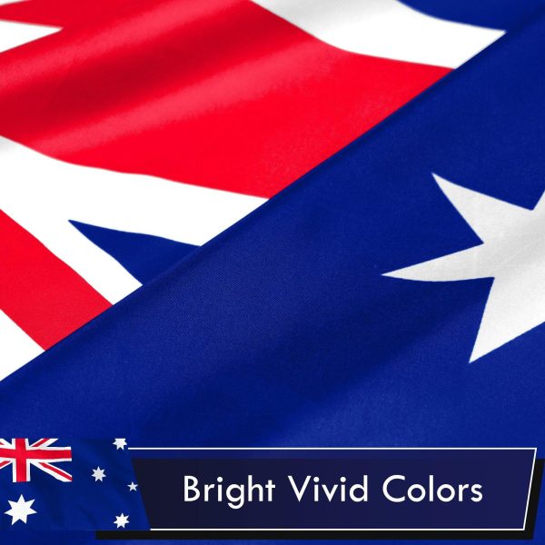 G128 Combo Pack: USA American Flag 3x5 Ft 75D Printed Stars & Australia (Australian) Flag 3x5 Ft 75D Printed - Image 4