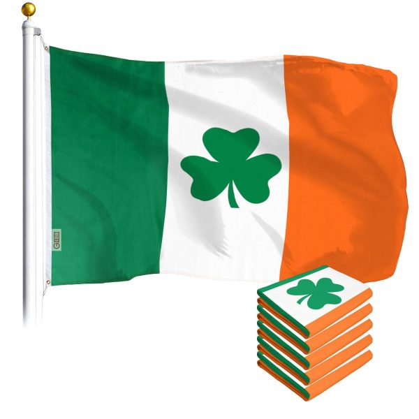Ireland SHAMROCK Irish Flag 3x5 Ft 5-Pack Printed Polyester By G128