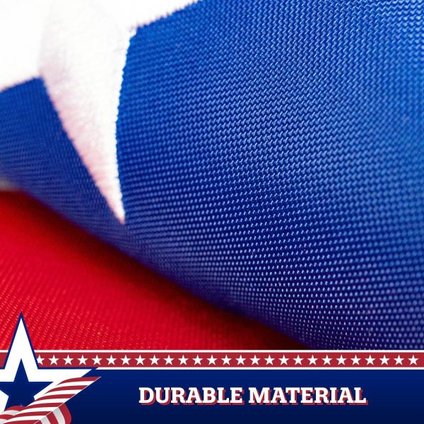 G128 10-Pack: Betsy Ross Pull Down Bunting Flag | 1.67x8 Ft | Embroidered Polyester - Image 5