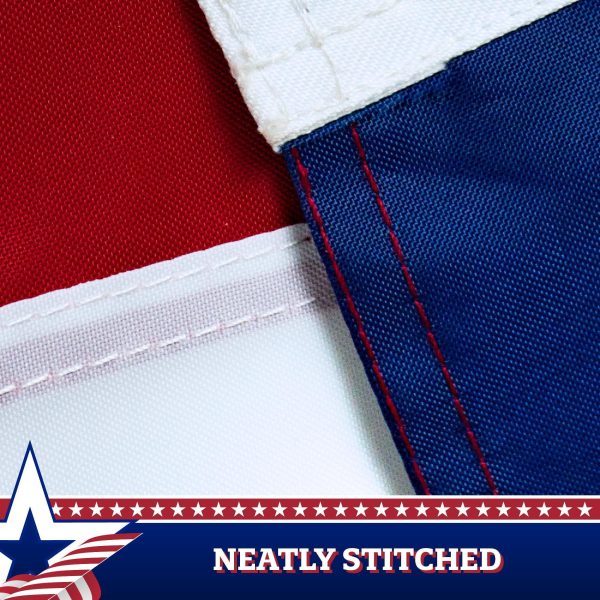 G128 10-Pack: Betsy Ross Pull Down Bunting Flag | 1.67x8 Ft | Embroidered Polyester - Image 6