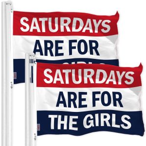 Saturdays are for The Girls 3x5 Ft 2-Pack Printed 150D Polyester By G128