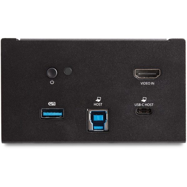 StarTech.com Laptop docking module for the conference table connectivity box lets you access boardroom or huddle space devices - Set up conference calls using applications such as Skype for Business - USB-C or USB-A laptop docking - USB-A charging port - USB-C Power Delivery 2.0 - Table-mounting bracket included - Image 3