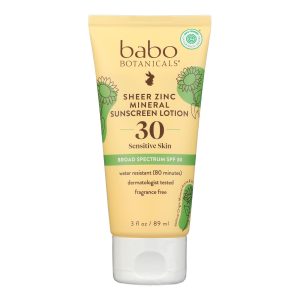 Babo Botanicals - Sunscreen - Clear Zinc Unscented SPF 30 - 3 oz