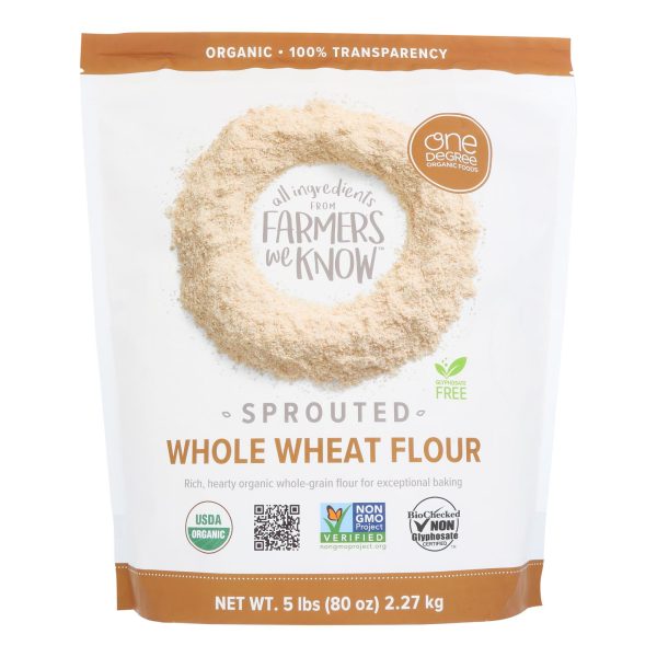 One Degree Organic Foods Whole Wheat Flour - Organic - Case of 4 - 80 oz. - Image 3