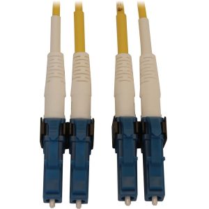 Eaton Tripp Lite Series 400G Duplex Singlemode 9/125 OS2 Switchable Fiber Optic Cable (LC/UPC M/M), LSZH, Yellow, 4 m (13.1 ft.)
